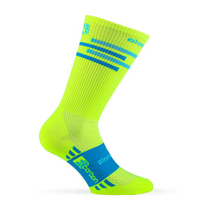 Calcetines altos verano LINES Amarillo flúor-Azul